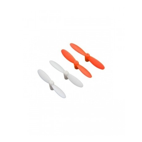 Lot de 4 hélices neuves blanches et oranges pour IRDRONE Roller Drone