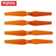 Lot de 4 hélices neuves oranges pour Syma X8